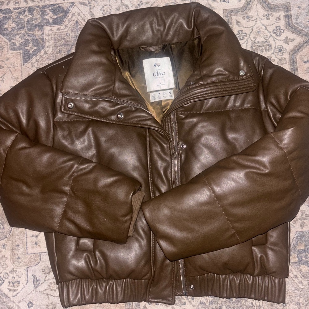 Abercrombie & Fitch Brown Leather Jacket